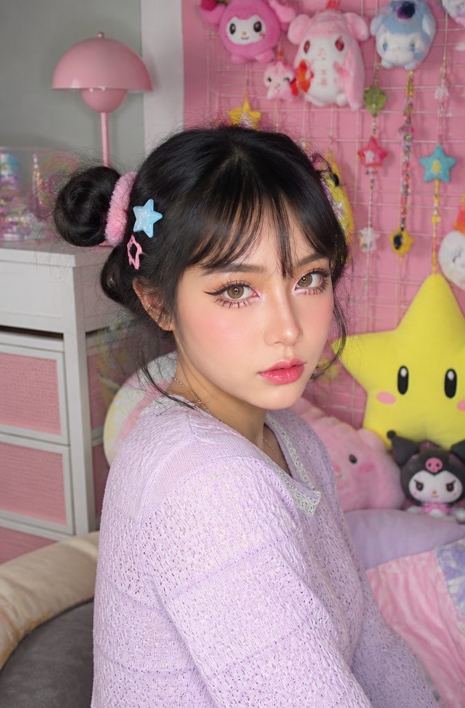 Cool Creative Makeup Looks: 14 Art Styles Worth Trying in 2026 12 Model with anime-style makeup, showcasing exaggerated eyes and bright colors.