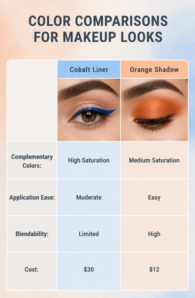 Cool Creative Makeup Looks: 14 Art Styles Worth Trying in 2026 17 Color wheel displaying complementary and analogous colors for makeup.