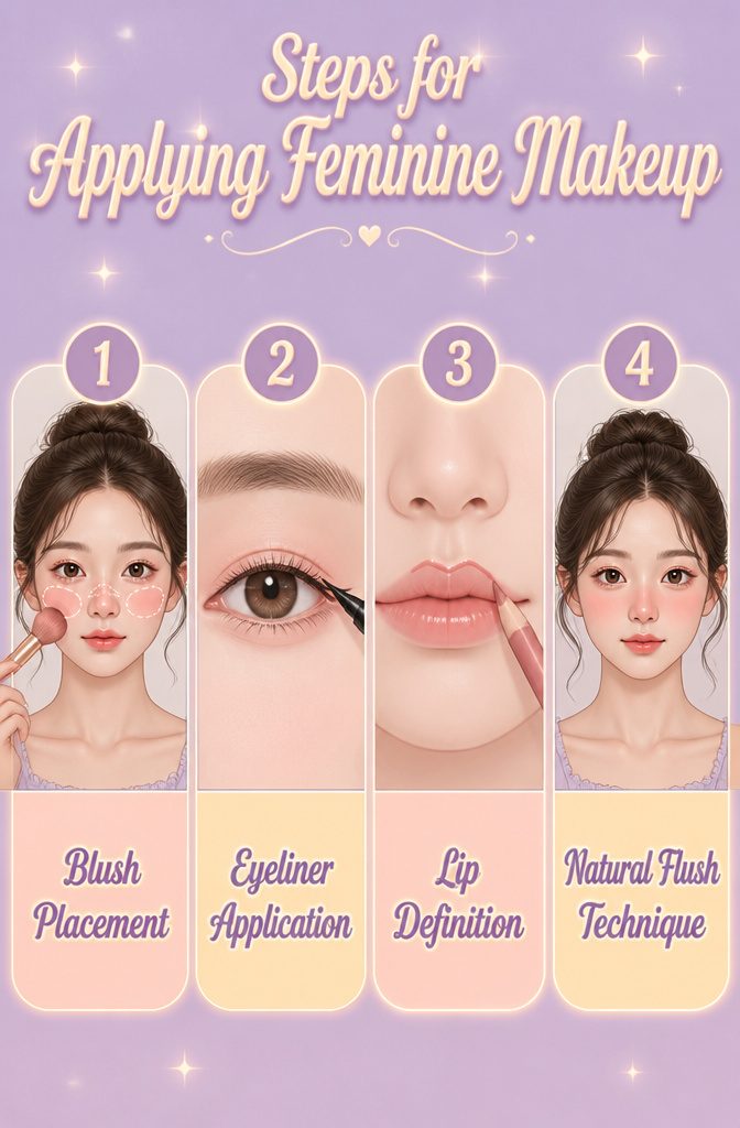 Cute Girly Makeup Looks, Ideas & Styles for 2026 19 Steps for applying feminine makeup in a fashion context.