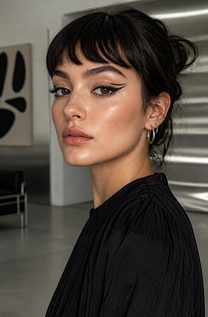 Fun Makeup Looks for 2026: 19 Ideas to Recreate 19 A model showcasing double winged eyeliner.