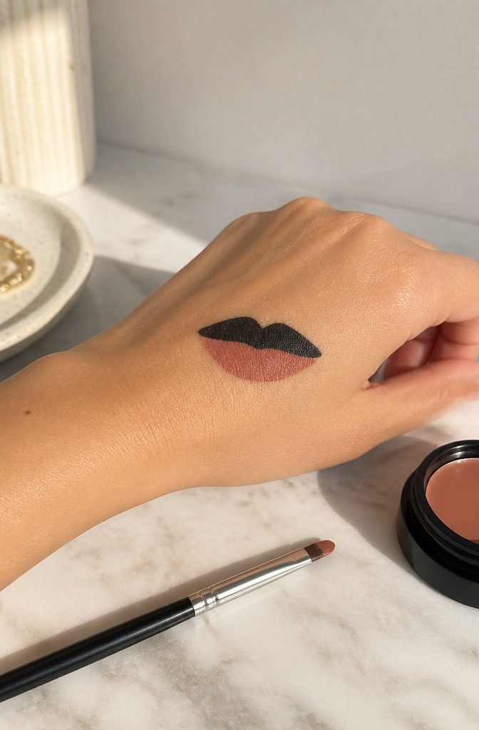 Fun Makeup Looks for 2026: 19 Ideas to Recreate 2 A model with a black-over-nude two-tone lip look.